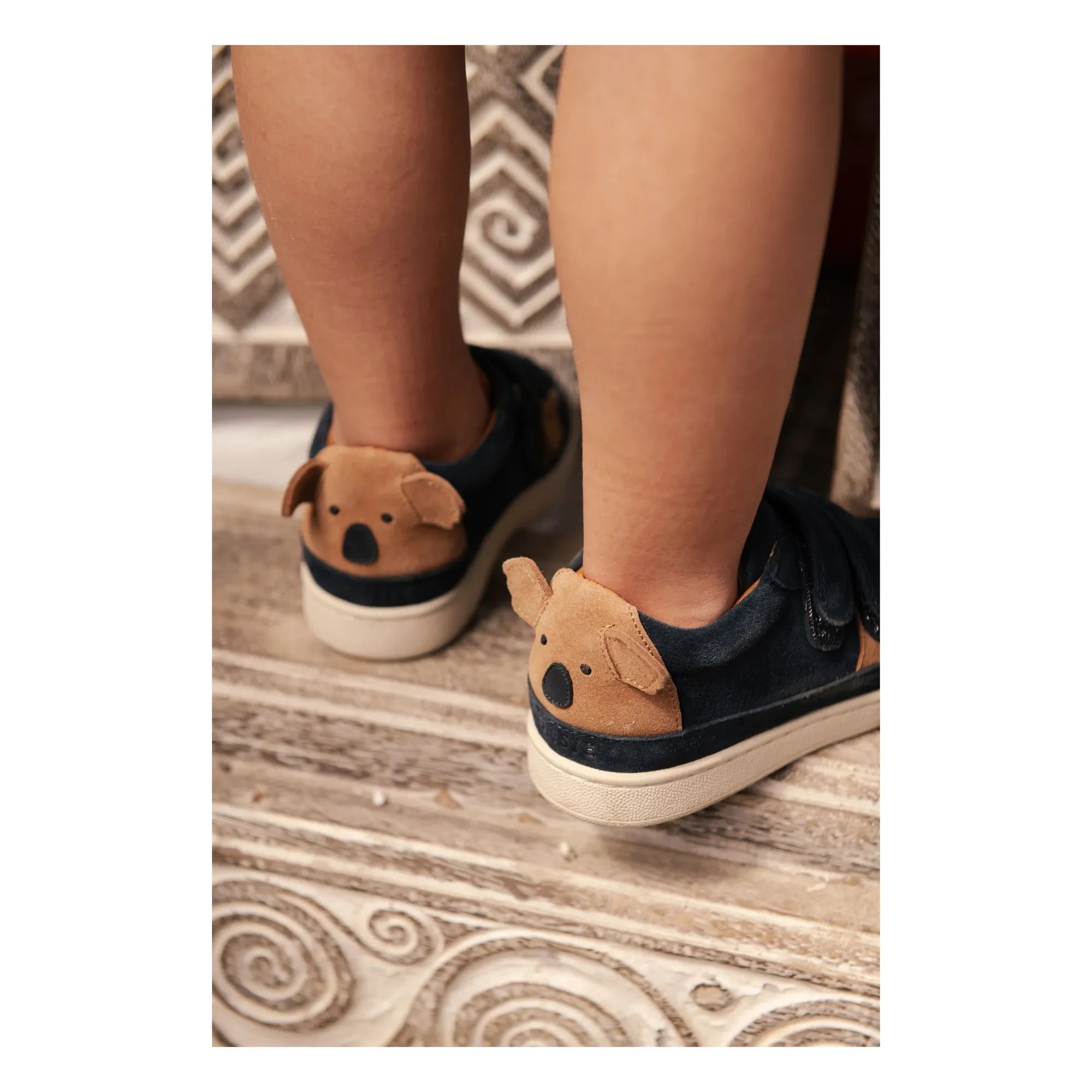 Donsje - Zapatillas deportivas Rinou Koala con suela dentada de ante | Azul noche