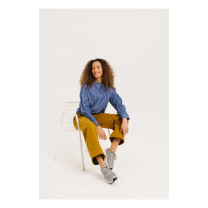 Sacrécoeur - Sophie Camisa Rayada Popelín | Azul