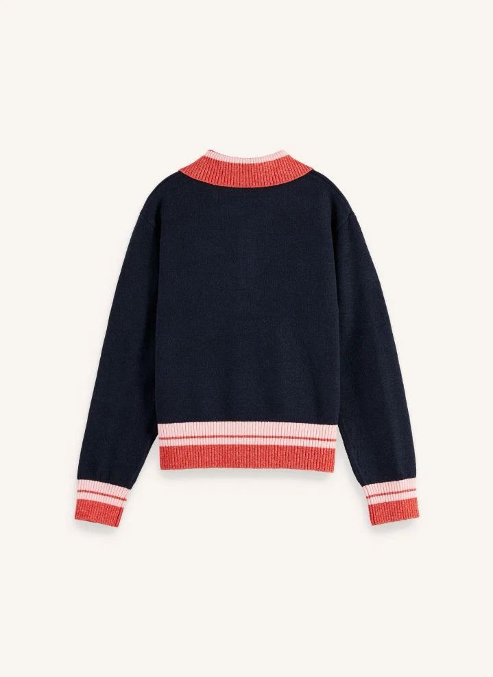 Scotch & Soda - Jersey de cuello polo | Azul marino