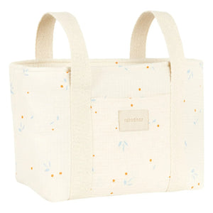 Nobodinoz - Organizador de cochecito Opera Orange Cherries | Beige