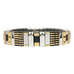 Sigal - Sig 10 pulsera | Negro/Oro/Plata