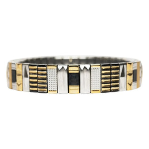 Sigal - Sig 10 pulsera | Negro/Oro/Plata