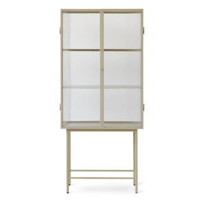 Ferm Living - Consola Haze en cristal estriado y metal | Beige