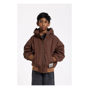 Hundred Pieces - Chaqueta con capucha mate | Marrón