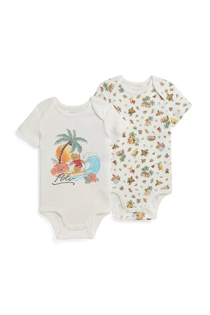 Packs de 2 bodies de algodón para bebé Polo Ralph Lauren