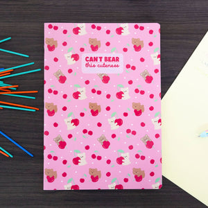 Legami - Cuaderno de ejercicios - Cuaderno A4 - Cuadriculado de 5 mm - Oso Cherry