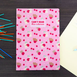 Legami - Cuaderno de ejercicios - Cuaderno A4 - Cuadriculado de 4 mm - Osito Cherry