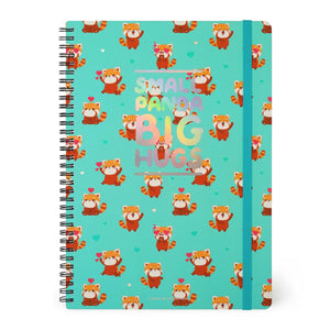Legami - Cuaderno A4 rayado con tapa dura ilustrada - Panda Rojo - Espiral