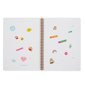 Legami - Cuaderno A4 rayado con tapa dura ilustrada - Panda Rojo - Espiral