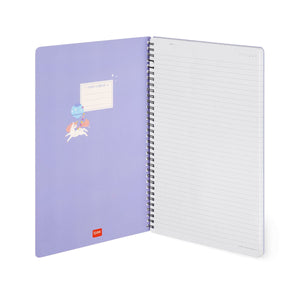 Legami - Cuaderno A4 de Rayas con Tapa Dura Ilustrada - Unicornio - Encuadernación en Espiral