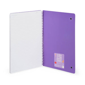 Legami - Cuaderno A4 rayado con tapa dura ilustrada - Flores - Libreta - Espiral