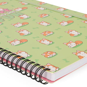 Legami - Cuaderno A4 rayado con tapa dura ilustrada - Corgi - Jotter - Encuadernado en espiral