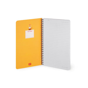 Legami - Cuaderno A5 rayado con tapa dura ilustrada - Panda Rojo - Espiral