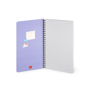 Legami - Cuaderno A5 rayado con tapa dura ilustrada - Unicornio - Espiral