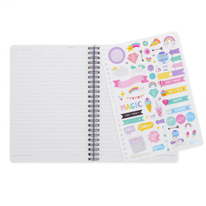 Legami - Cuaderno A5 rayado con tapa dura ilustrada - Unicornio - Espiral