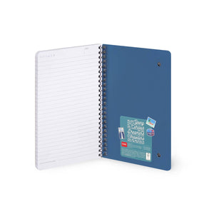 Legami - Cuaderno A5 rayado con tapa dura ilustrada - Pegatinas de viaje - Espiral