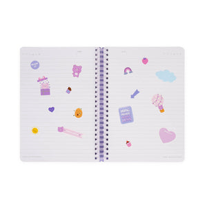 Legami - Cuaderno A5 rayado con tapa dura ilustrada - Osito de peluche - Libreta - Encuadernación en espiral