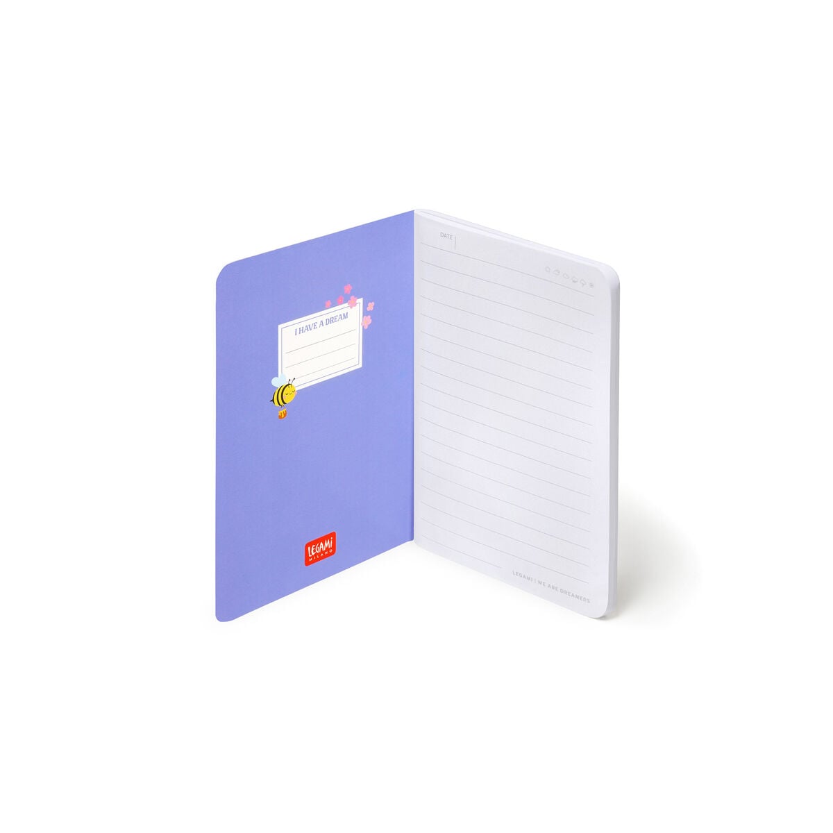 Legami - Cuaderno A6 rayado con tapa dura ilustrada - Abeja