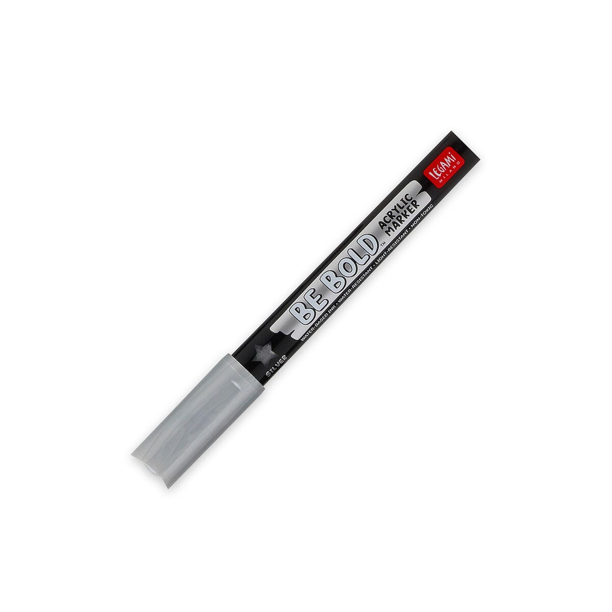 Legami - Rotulador de pintura acrílica - Tinta plateada - Sé atrevido