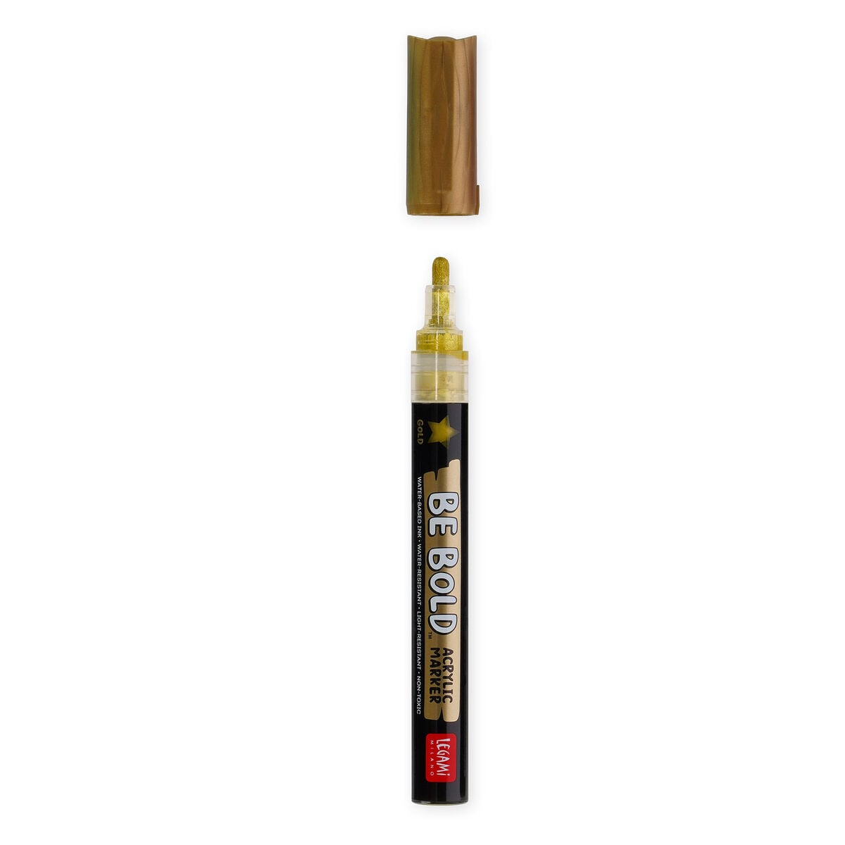 Legami - Rotulador de pintura acrílica - Tinta dorada - Be Bold