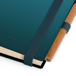 Legami - Agenda 2 Días por Página Mini 12 Meses - 2027 - Verde Azulado Intenso