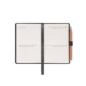 Legami - Mini Agenda Bilingüe de 12 Meses y 2 Días por Página - 2027 - Black Suit