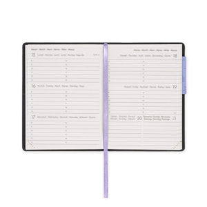 Legami - Agenda semanal pequeña de 12 meses 2027 - Cosmic Lilac