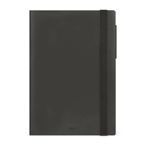 Legami - Agenda Semanal Mediana de 12 Meses con Cuaderno 2027 - Black Suit