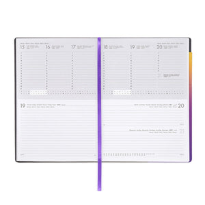 Legami - Agenda semanal y diaria grande de 12 meses 2027 - Sunset Vibes