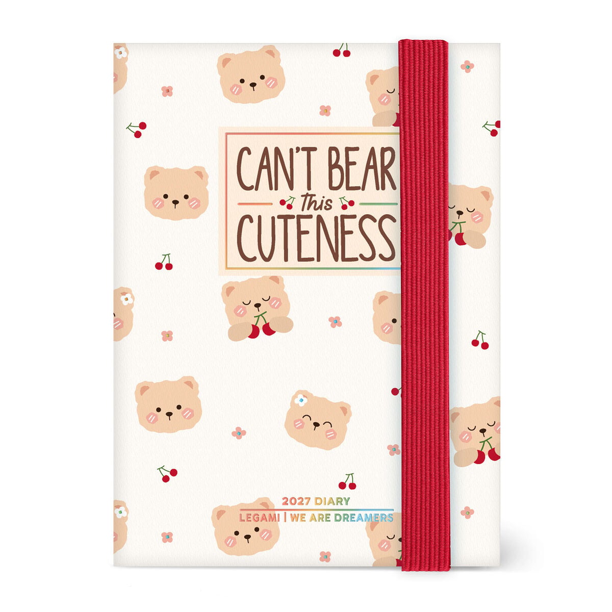 Legami - Calendario semanal de 12 meses, Mini 2027 - Oso Blanco