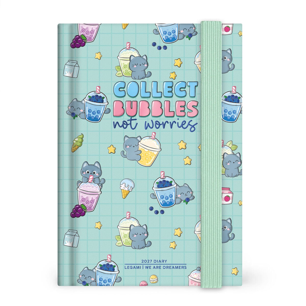 Legami - Agenda Diaria de 12 Meses - Pequeña 2027 - Kitty Bubble Tea