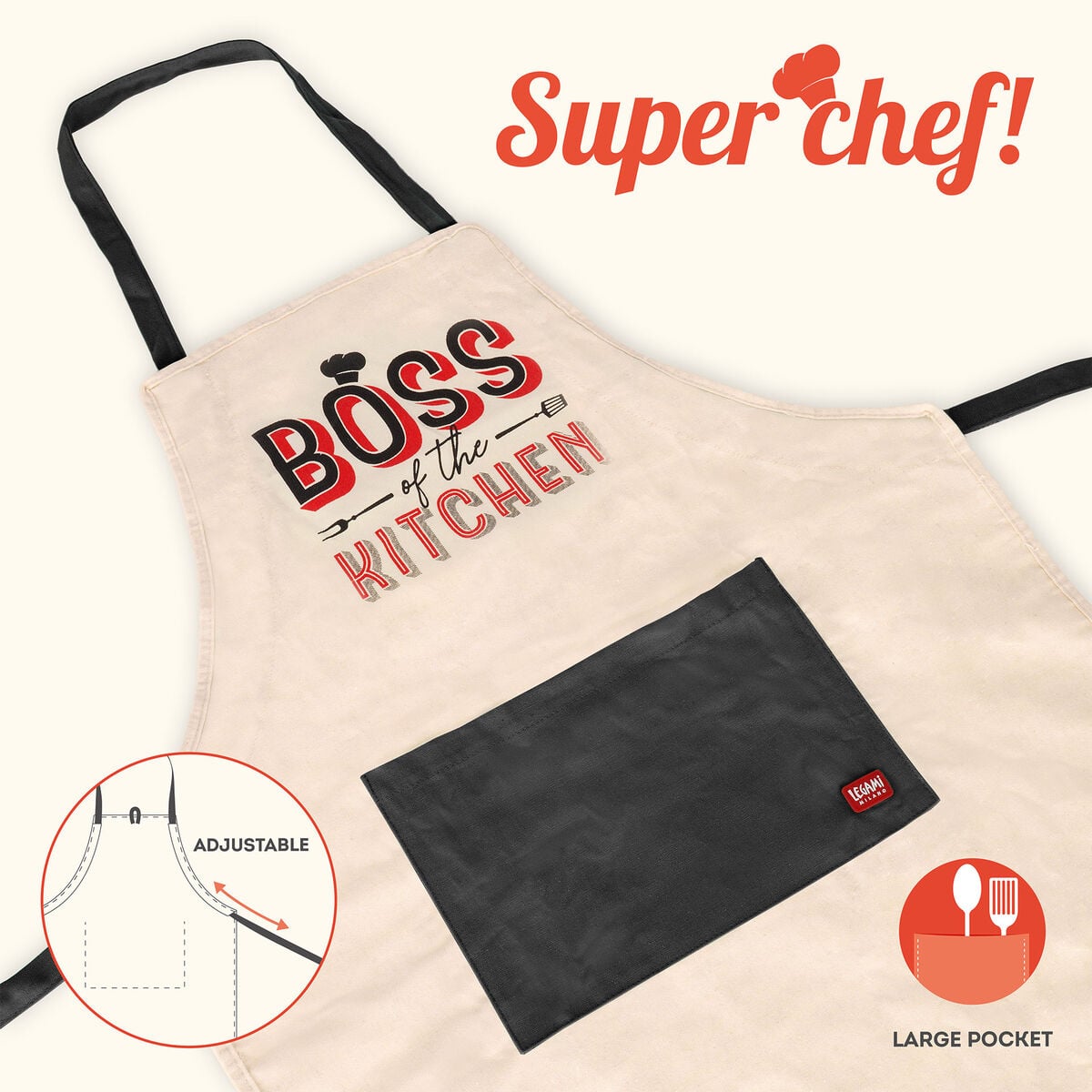 Legami - Delantal de Cocina Patron - Super Chef