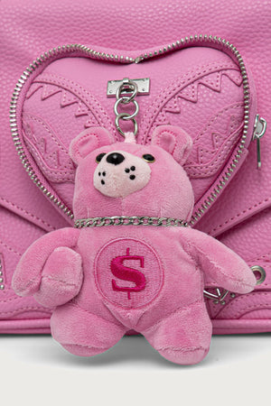 Sprayground - Bolso bandolera para mujer de cuero sintético BABY BEAR BADDIE Rosa 910B9571NSZ