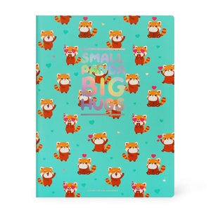 Legami - Cuaderno de tapa dura ilustrada con renglones B5 - Panda rojo