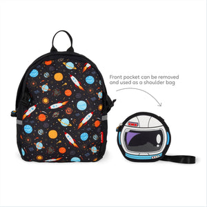Legami - 2-in-1 Mochila espacial con Removable Front Pocket - ¡Muy linda!