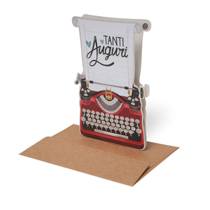 Legami - Tarjeta de Felicitación - Typewriter