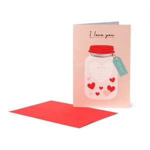 Legami - I Amor You Tarjeta de felicitación raspable y desplegable - Corazón - Tarjeta raspable