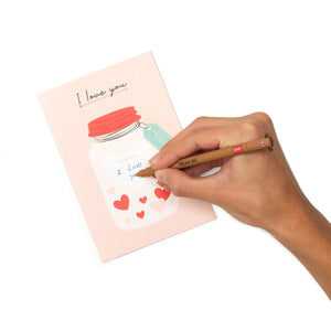 Legami - I Amor You Tarjeta de felicitación raspable y desplegable - Corazón - Tarjeta raspable