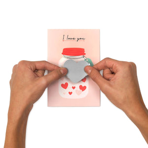 Legami - I Amor You Tarjeta de felicitación raspable y desplegable - Corazón - Tarjeta raspable