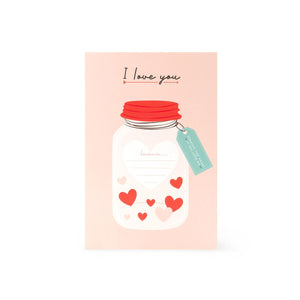 Legami - I Amor You Tarjeta de felicitación raspable y desplegable - Corazón - Tarjeta raspable