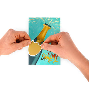 Legami - Tarjeta de Cumpleaños Rascable "Feliz Cumpleaños" - Botella - Tarjeta Rascable