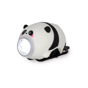 Legami - Luz delantera recargable para bicicleta con timbre - Panda - Luz delantera para bicicleta con timbre