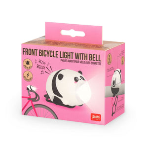 Legami - Luz delantera recargable para bicicleta con timbre - Panda - Luz delantera para bicicleta con timbre