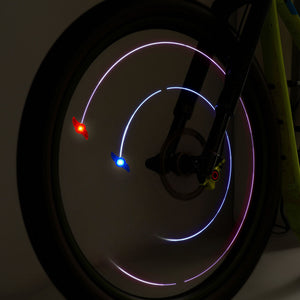Legami - Set de 2 Luces LED para Radios de Bicicleta - Espacio - Ride & Shine