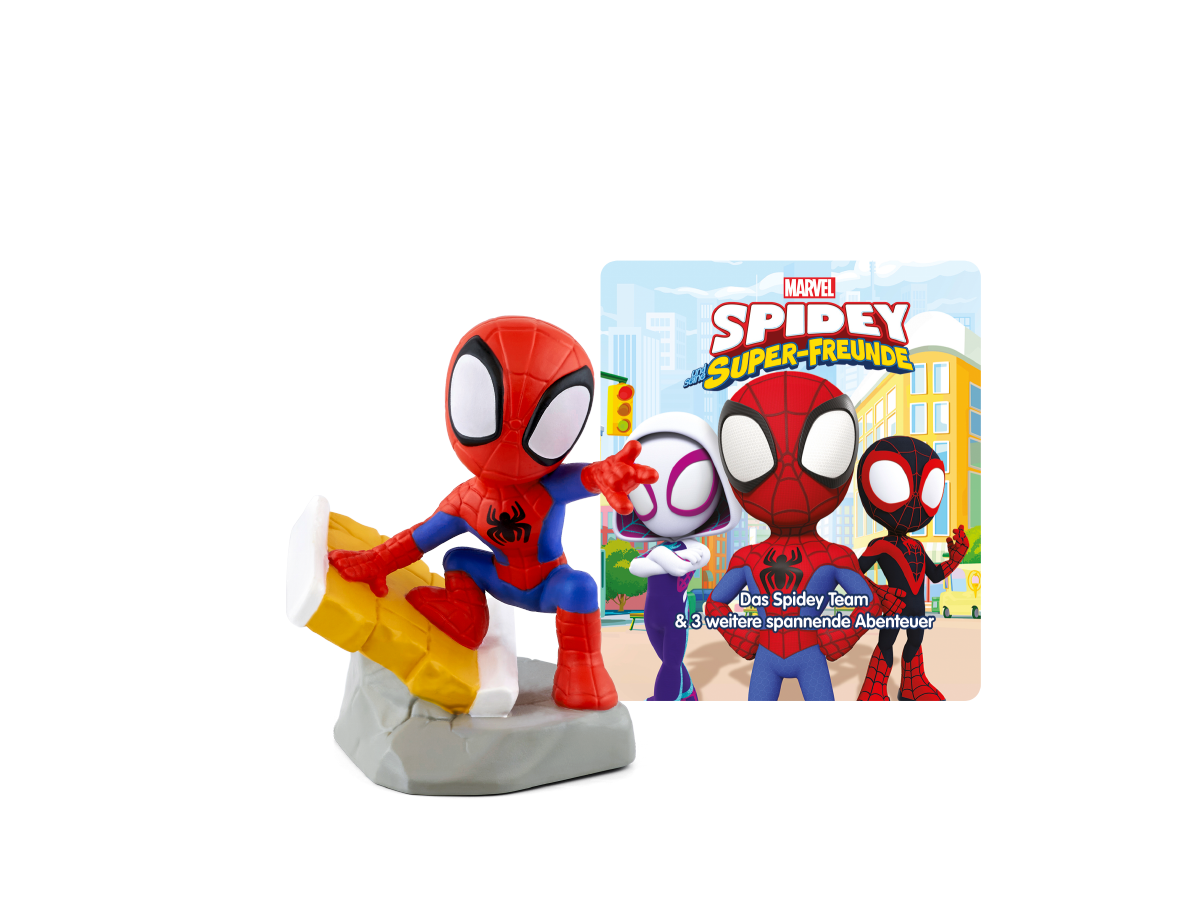 Tonies - Alemán Spidey y sus Super Amigos - El equipo de Spidey y 3 emocionantes aventuras más - Marvel Spidey y sus Amigos Asombrosos