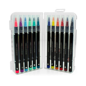 Legami - Estuche de 12 rotuladores de punta de pincel de colores brillantes - Rotuladores de punta de pincel