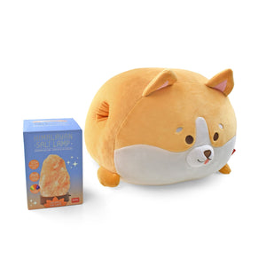 Set de Lámpara de Sal del Himalaya y Cojín Corgi - Legami