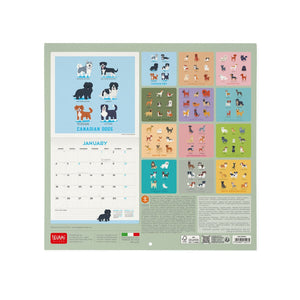 Legami - Dogs World 2027 Calendario de pared - 30 x 29 cm