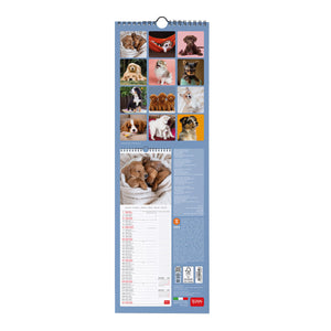Legami - Calendario de Pared 2027 Perritos - 16 x 49 cm