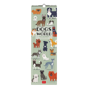 Calendario de pared Legami - Dogs World 2027 - 16 x 49 cm